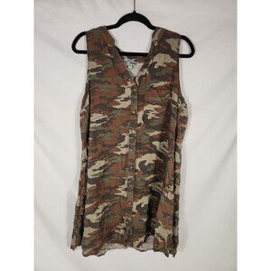 J For Justify Womens Plus Dress A-Line Camo Print Casual Hunting Comfort 2X
